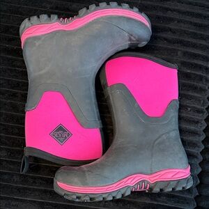 Women's Pink and Gray Muck Boots